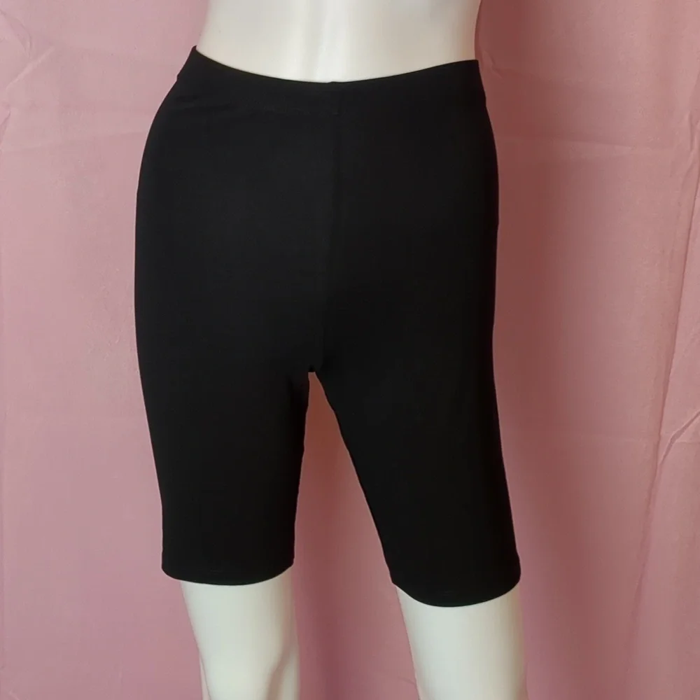 H&M Black Pull On Lounge Bike Style Shorts size Small
